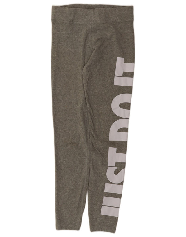 Leggings grafici da donna Nike UK 12 cotone grigio medio