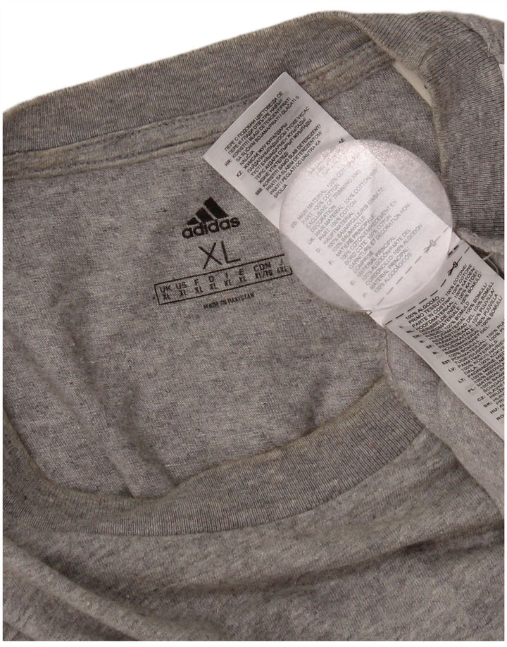T-shirt Adidas da uomo Top XL in cotone grigio