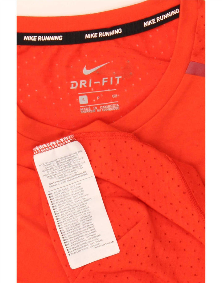 T-shirt Nike Dri Fit da uomo, piccola, rossa, in poliestere