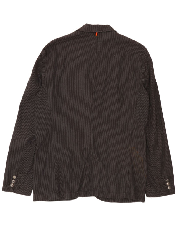 Giacca blazer da uomo a 2 bottoni HUGO BOSS UK 42 XL gessato grigio