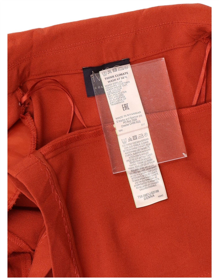 Giacca blazer con maniche a 3/4 aperte da donna Marks & Spencer UK 12 arancione medio