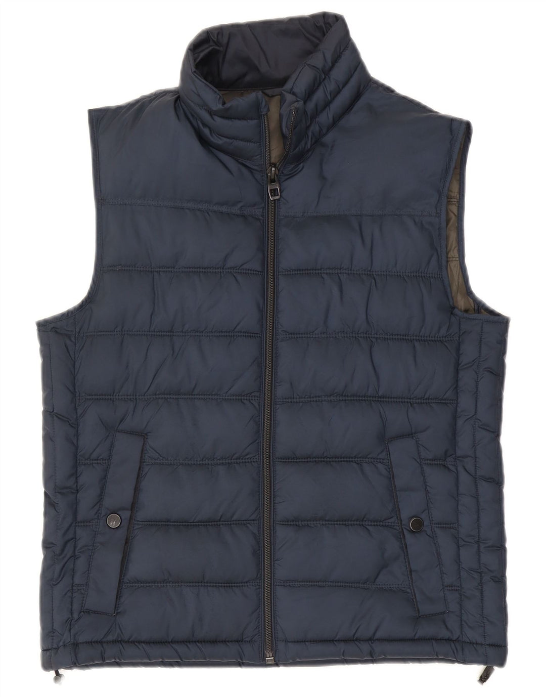 Gilet imbottito da uomo Zara UK 38 medio blu navy poliestere