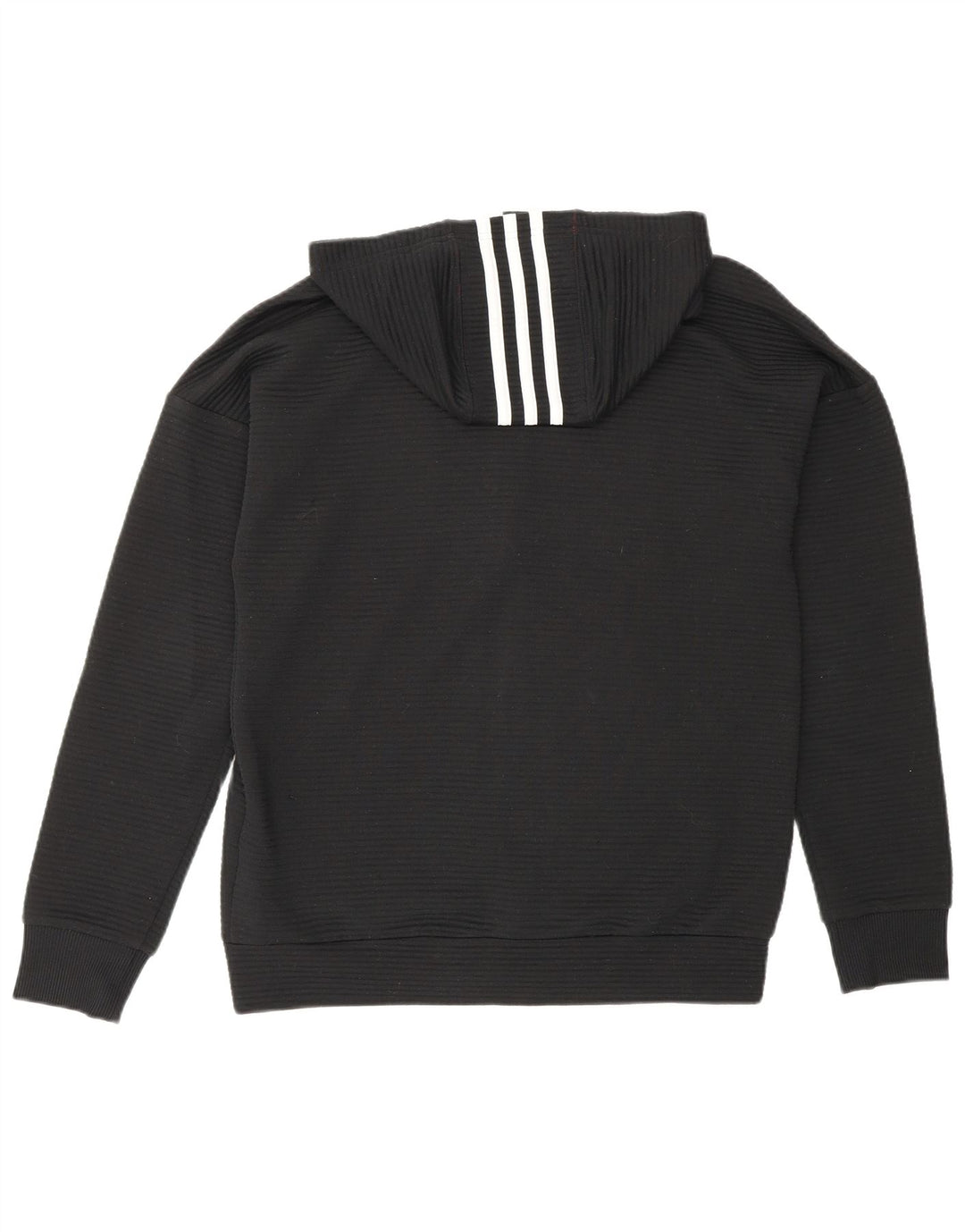 Felpa con cappuccio e zip Adidas da ragazzo 13-14 anni in poliestere nero