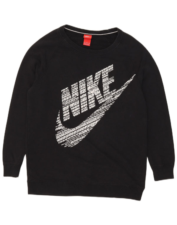 Felpa grafica da uomo Nike Felpa media in cotone nero