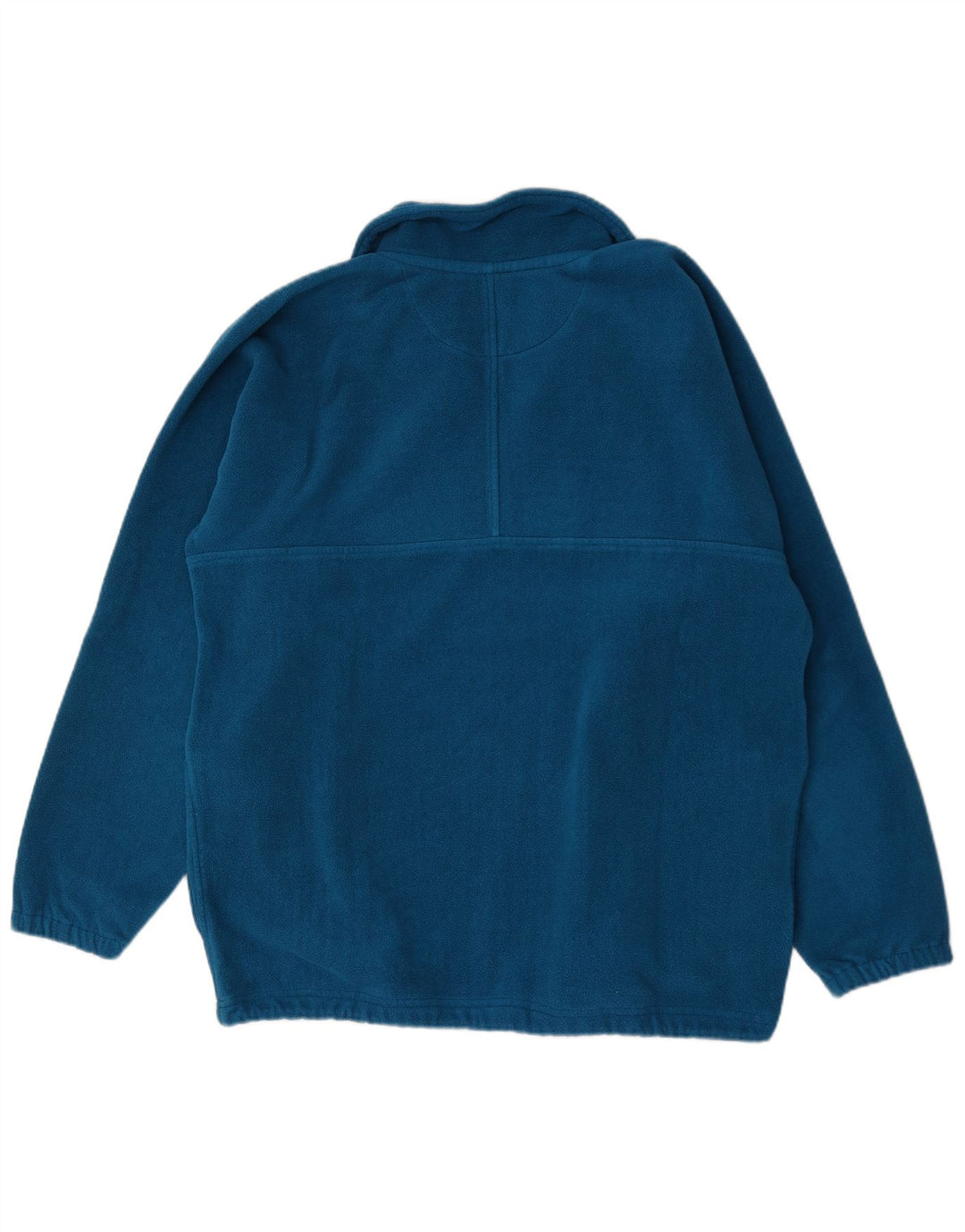 Maglione in pile da uomo con zip e collo Bailo, grande, in poliestere blu