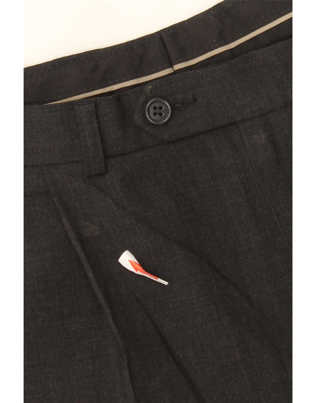 Pantaloni da abito con pegging sartoriali da uomo Marks & Spencer W36 L31 poliestere grigio