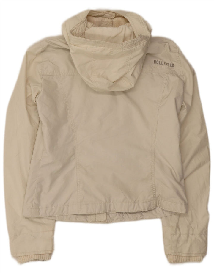 Hollister Giacca a vento da donna UK 14 Large White Poliestere