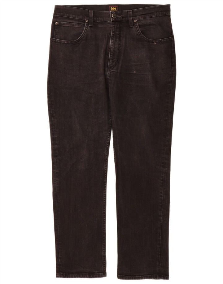 Jeans dritti da uomo Lee Brooklyn W34 L30 cotone nero
