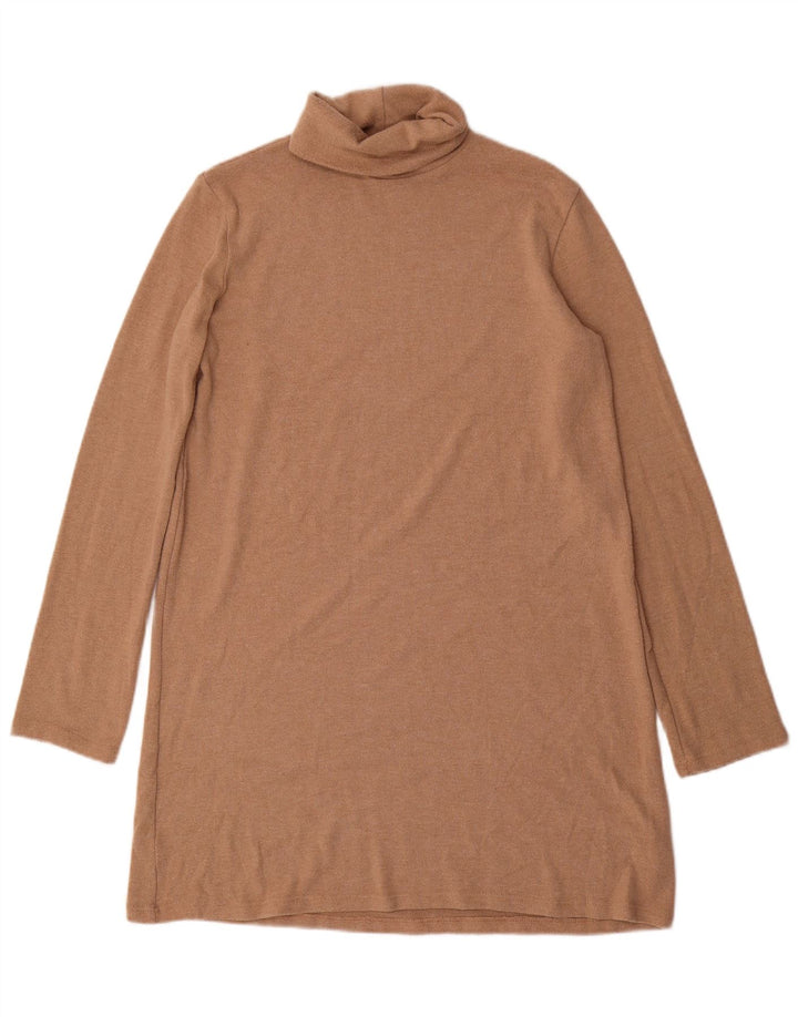 Abito maglione da donna Zara UK 14 Poliestere marrone medio