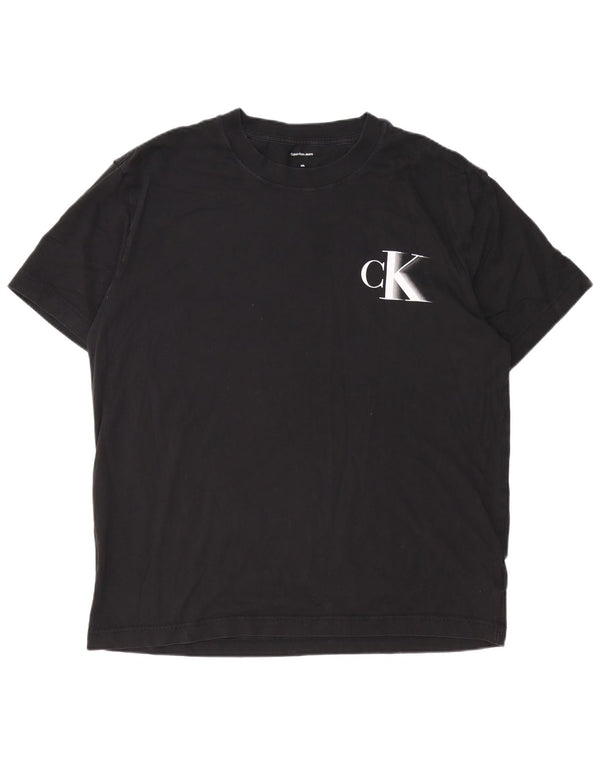 Maglietta grafica da uomo Calvin Klein Jeans Top 2XL cotone nero