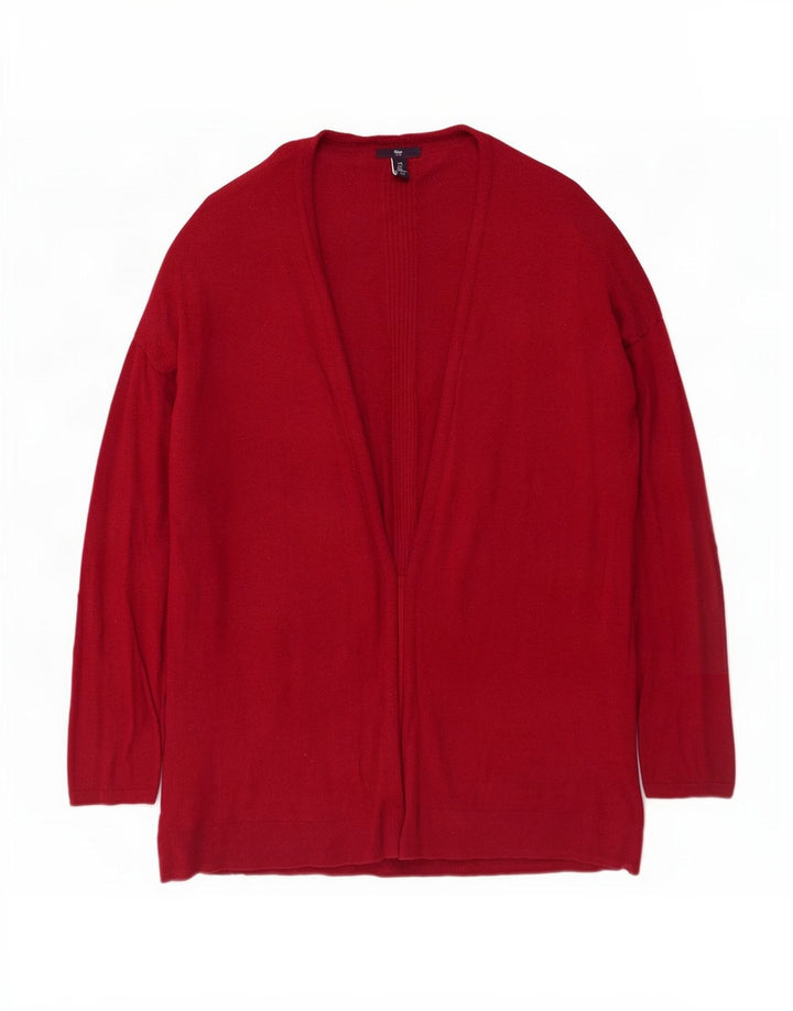 Maglione cardigan aperto da donna Gap UK 16 grande cotone marrone