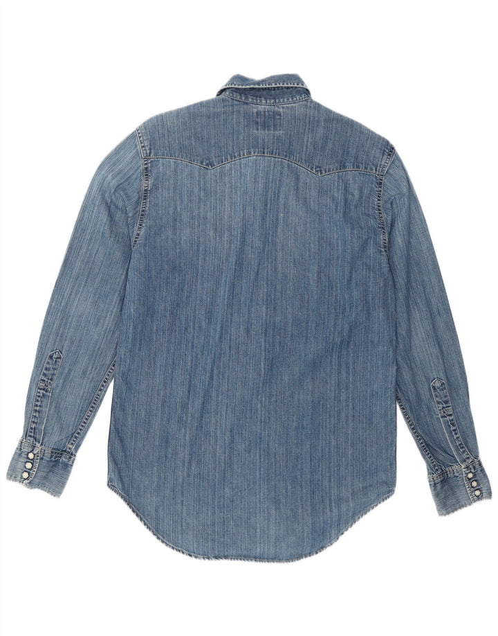 Camicia di jeans da uomo Levi's in cotone blu medio