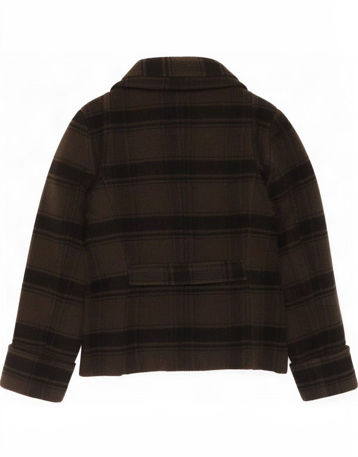 Cappotto da marinaio da donna G-Star UK 10 piccolo in lana a quadri kaki