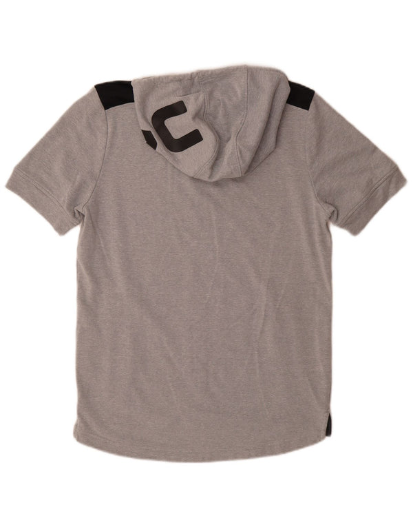 Felpa con cappuccio grafica a maniche corte da uomo Under Armour Small Grey Colourblock