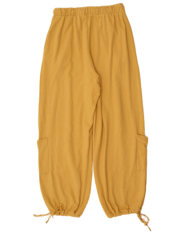 Pantaloni da tuta cargo Zara da donna, pantaloni da jogging UK 14 grandi in cotone giallo