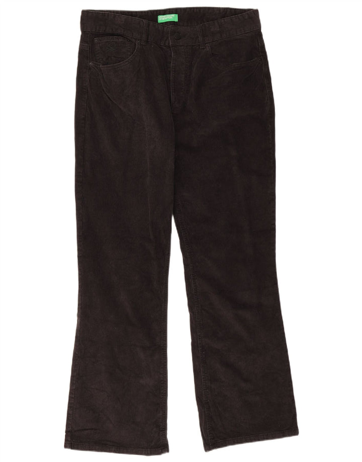 Pantaloni Benetton Da Uomo In Velluto A Coste Bootcut W32 L28 Neri