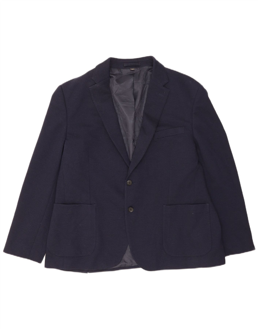 Giacca blazer a 2 bottoni Marks & Spencer da uomo UK 46 XL poliestere blu navy