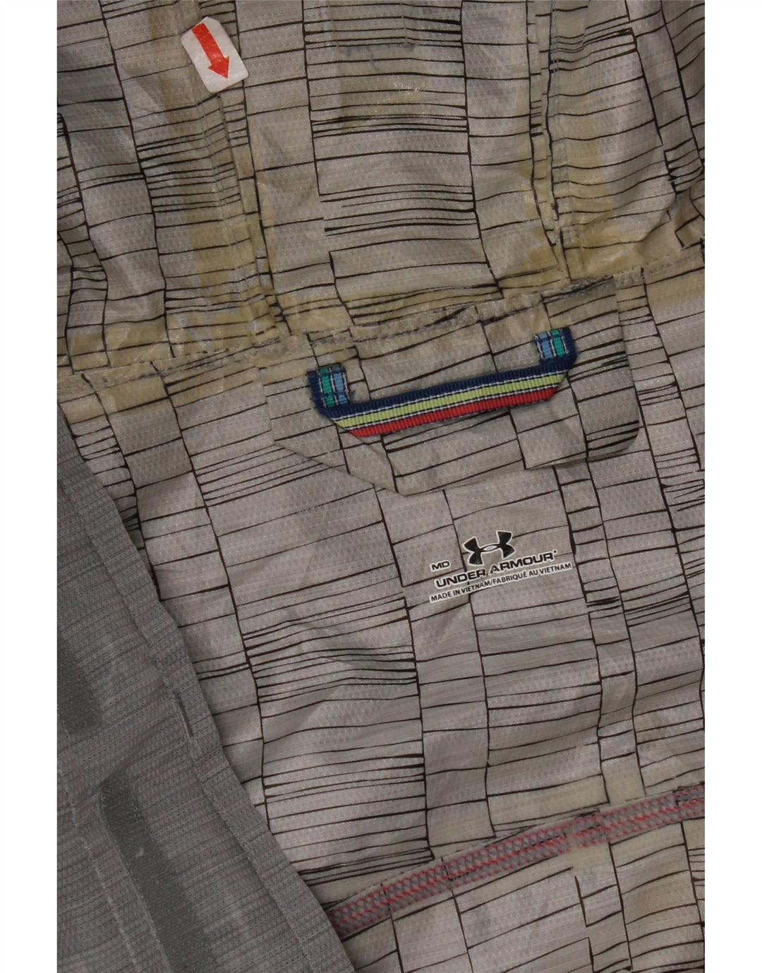 Giacca antipioggia con cappuccio da uomo UNDER ARMOUR UK 38 Poliestere grigio medio