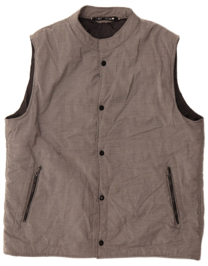 Gilet imbottito da uomo Zara UK 42 XL poliestere grigio