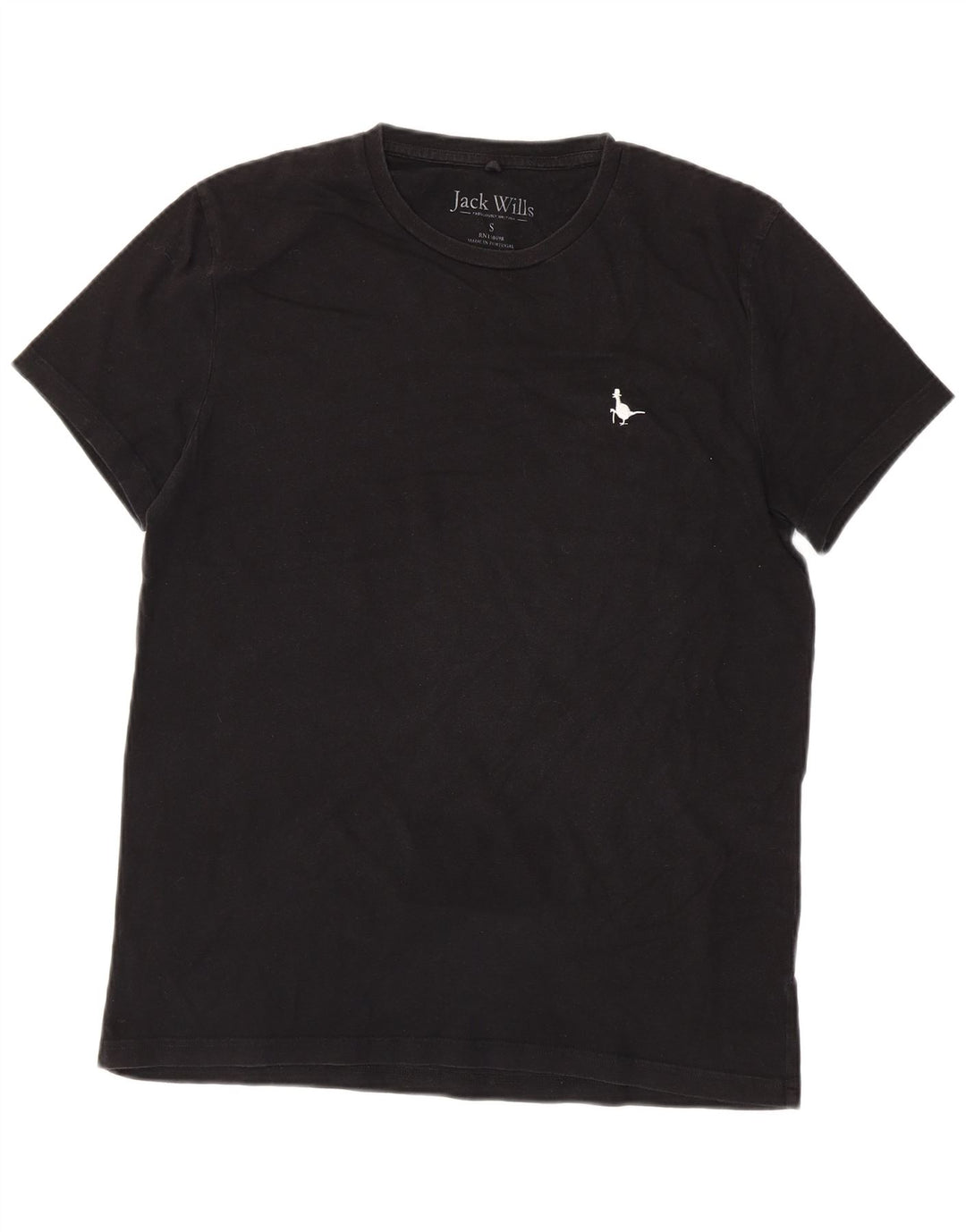 JACK WILLS T-shirt da uomo Top piccola in cotone nero