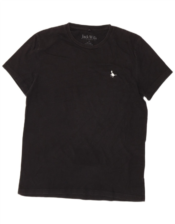 JACK WILLS T-shirt da uomo Top piccola in cotone nero