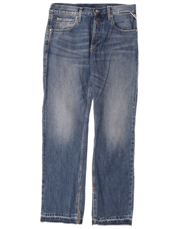 Jeans dritti da donna Replay W26 L30 cotone blu