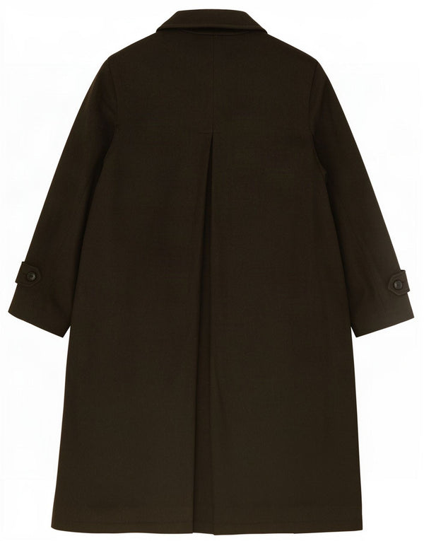 Bella Blu Womens Overcoat IT 46 Large Khaki Wool