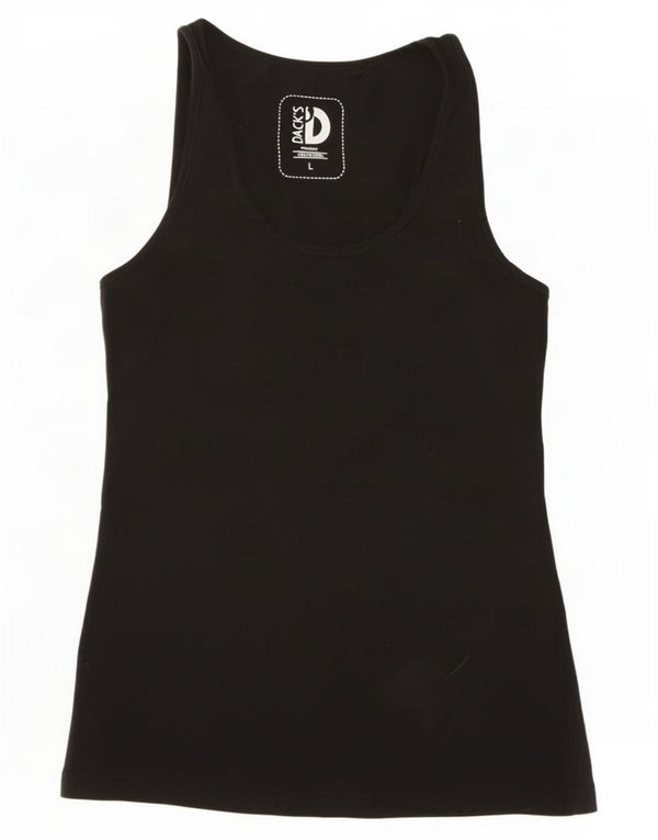 Canotta da donna di Dack UK 14 grande cotone nero
