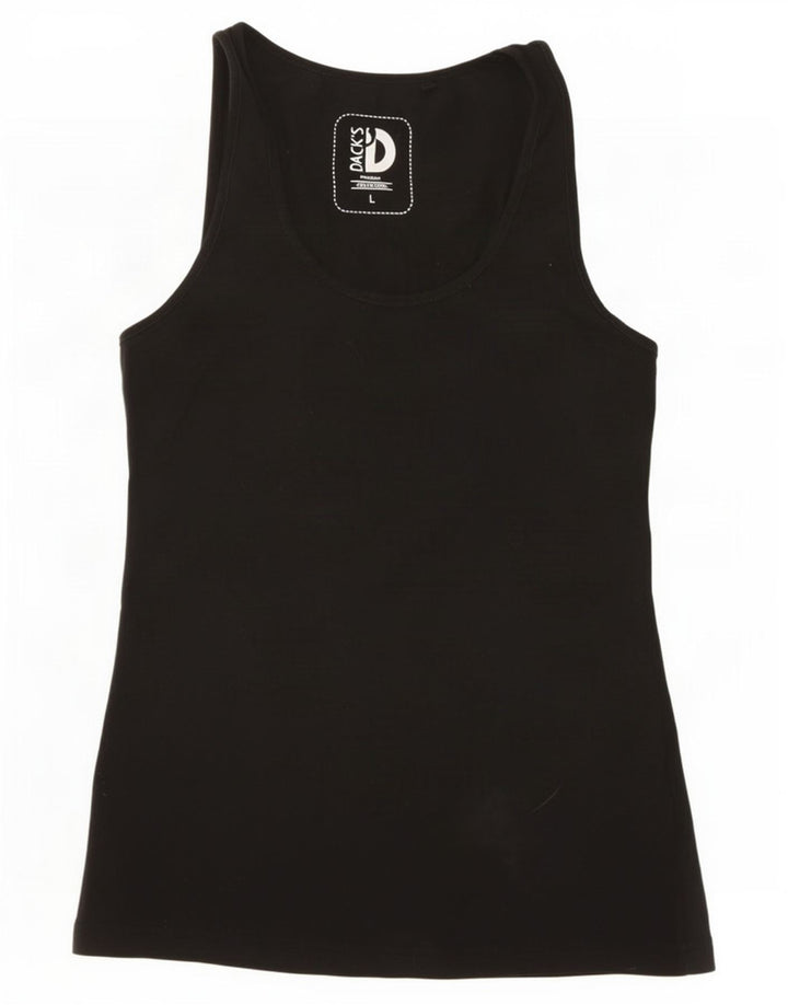 Canotta da donna di Dack UK 14 grande cotone nero