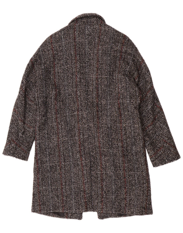 Cappotto Zara da donna UK 14 in lana a quadri grigio medio