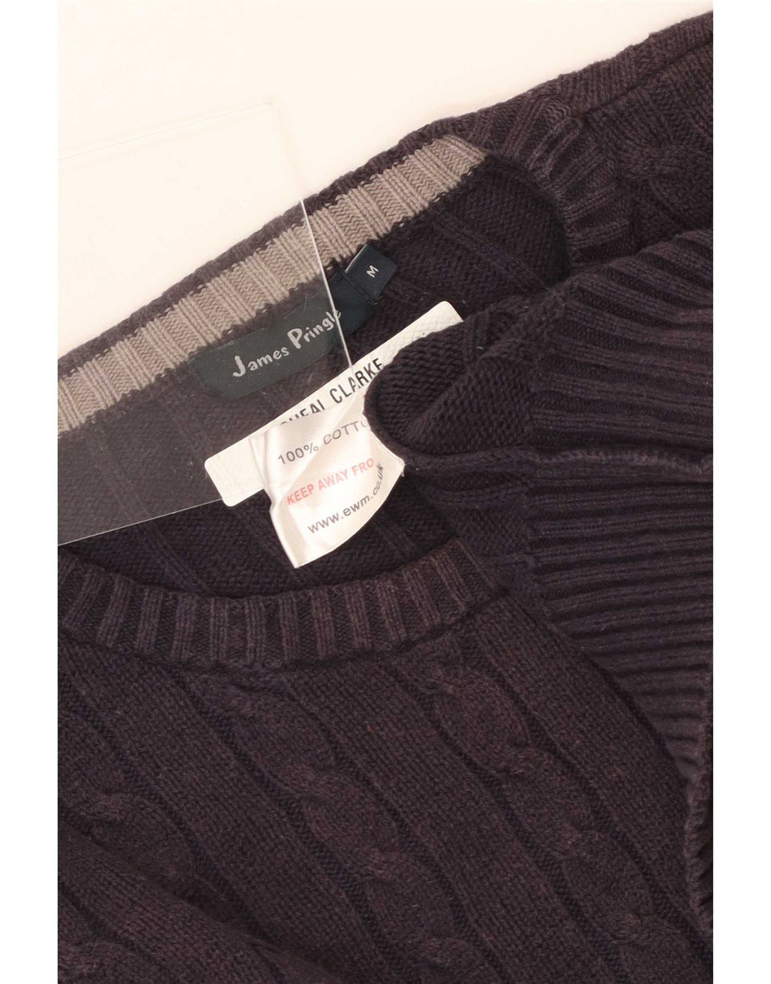 Maglione da uomo girocollo James Pringle in cotone blu navy medio