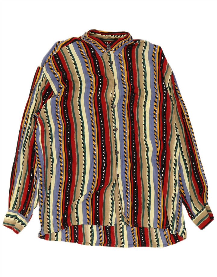Camicia da uomo Hatico Performance taglia 41 grande in viscosa a righe multicolori