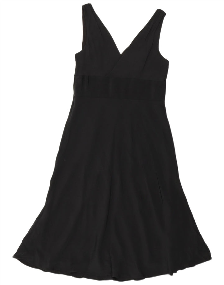 Abito a trapezio senza maniche da donna J. Crew US 10 grande seta nera