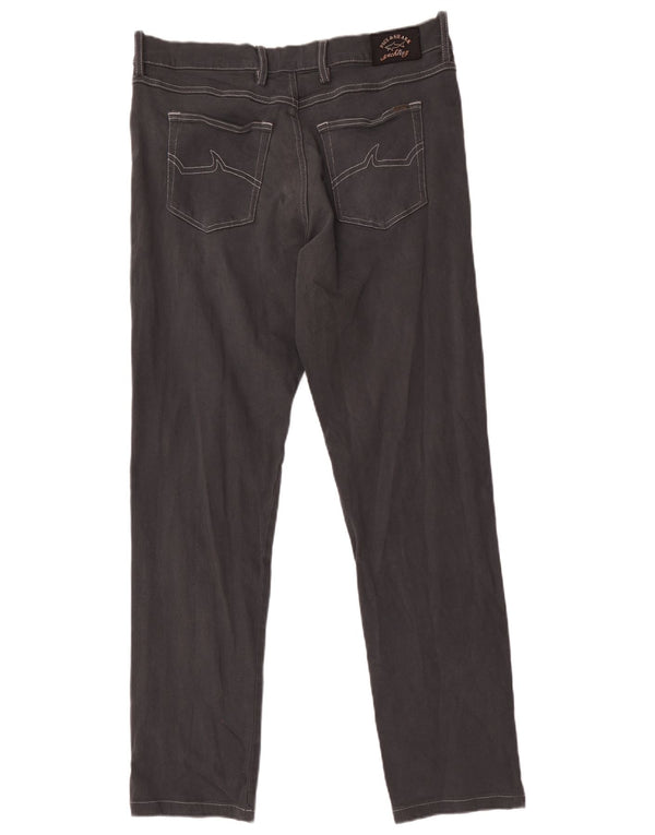 Pantaloni casual slim da uomo Paul & Shark EU 50 Large W34 L31 Cotone grigio