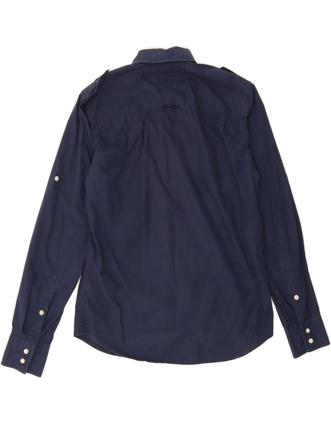 TOMMY HILFIGER Mens Military Shirt Large Navy Blue Cotton Vintage Tommy Hilfiger and Second-Hand Tommy Hilfiger from Messina Hembry 