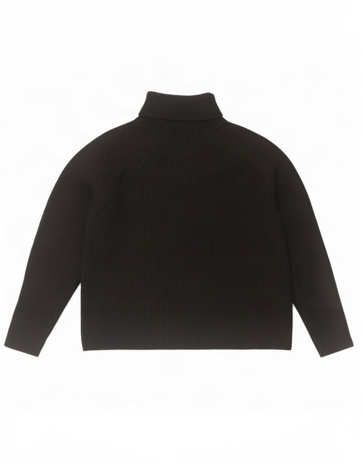 Maglione maglione oversize a collo alto Marks & Spencer da donna UK 16 grande nero