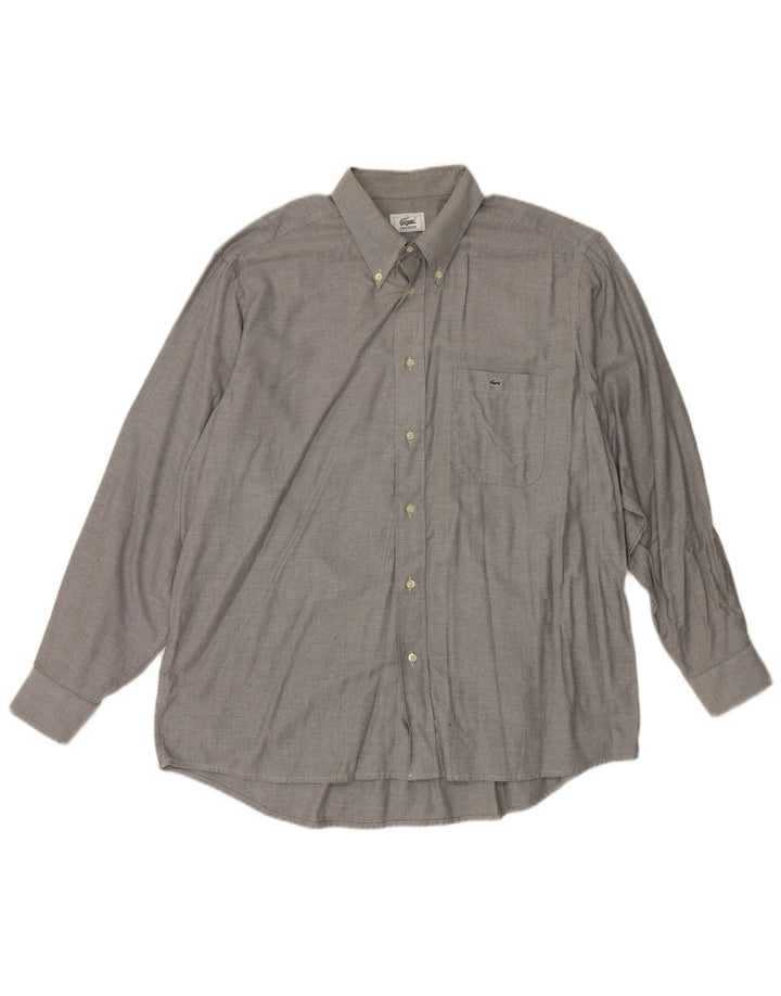 Camicia da uomo Lacoste taglia 44 XL in cotone grigio
