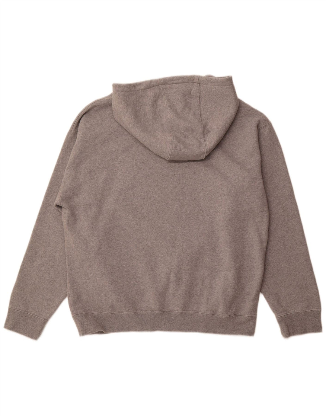 NIKE Mens Hoodie Jumper Large Grey Cotton