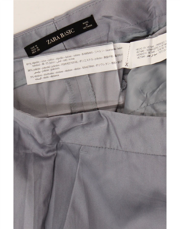 Pantaloni chino dritti da donna Zara medi W28 L26 cotone grigio