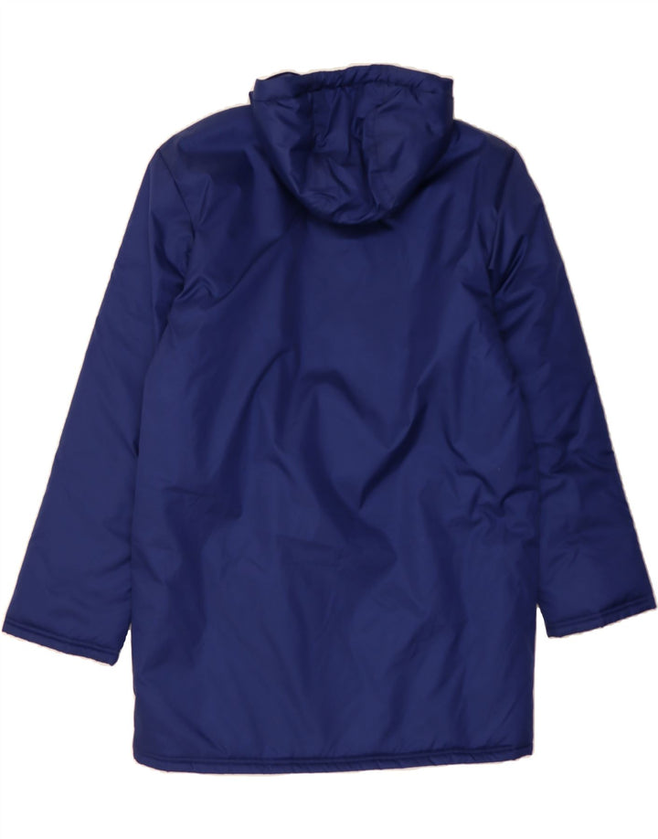 ADIDAS Mens Hooded Windbreaker Coat UK 36 Small Navy Blue Polyester Vintage Adidas and Second-Hand Adidas from Messina Hembry 