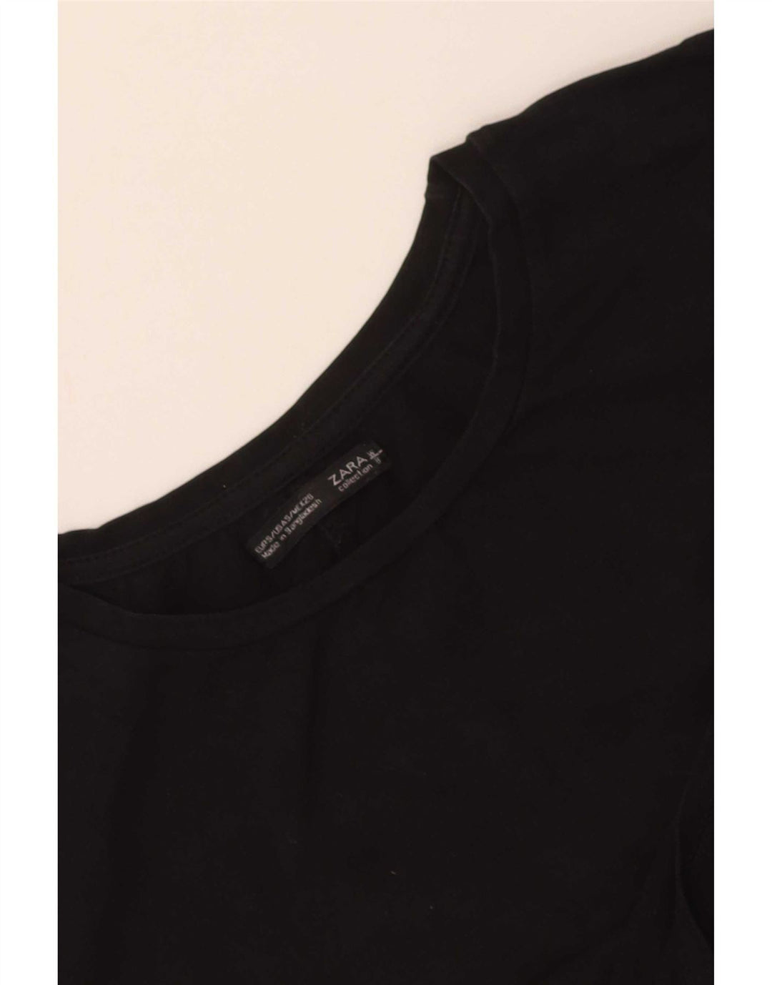 T-shirt corta da donna Zara UK 8 piccola nera