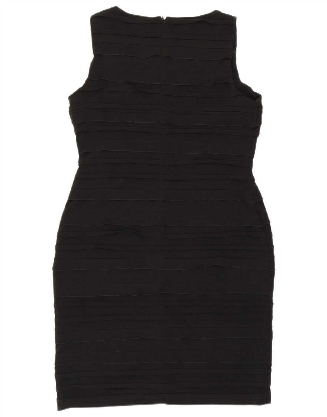 CALVIN KLEIN Abito tubino senza maniche da donna US 12 Large Nero Poliestere