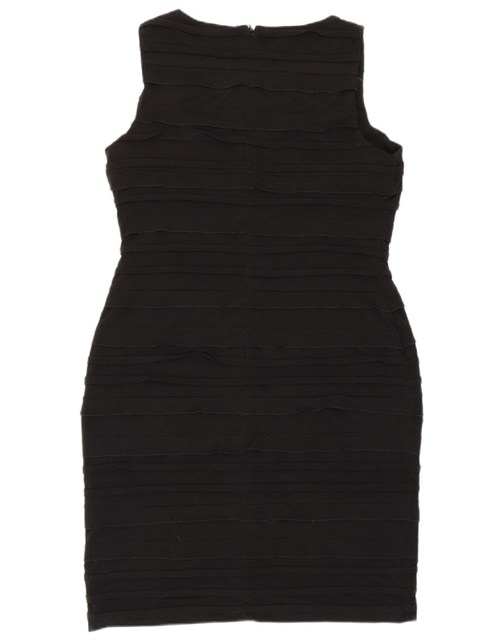 CALVIN KLEIN Abito tubino senza maniche da donna US 12 Large Nero Poliestere