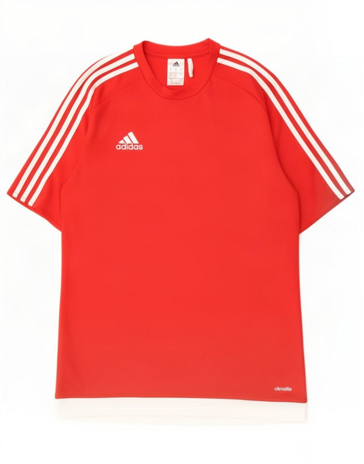 Adidas Uomo Climalite Medium Rosso Colourblock Poliestere