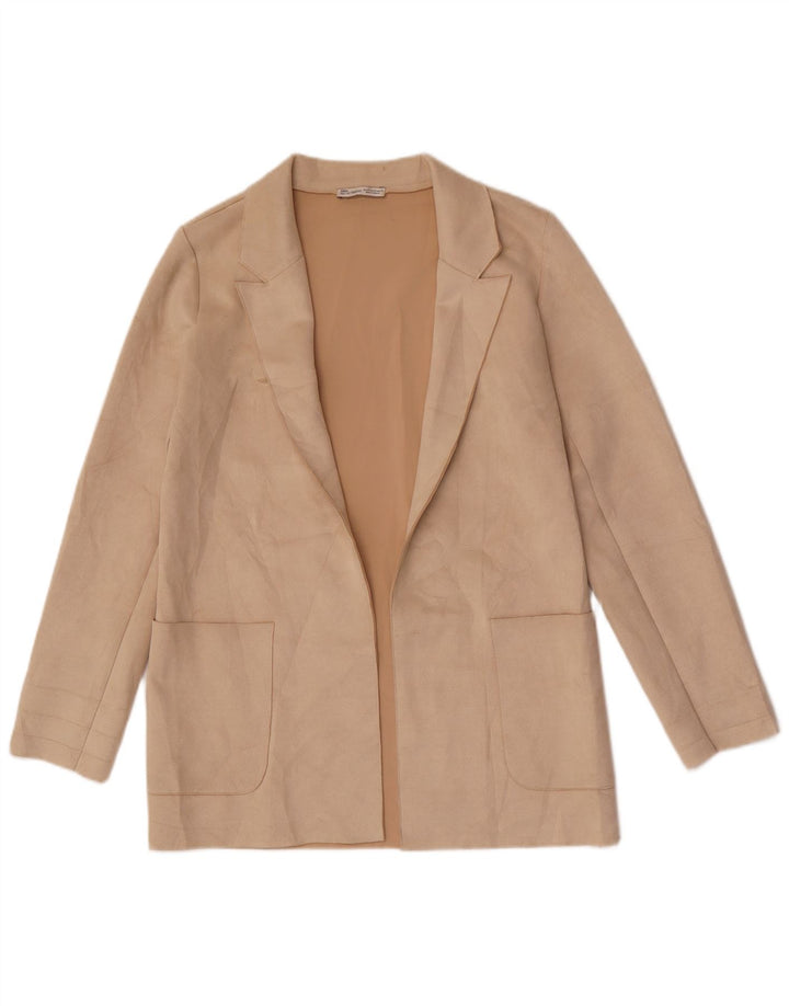 Giacca blazer oversize aperta da donna Zara UK 6 XS Beige