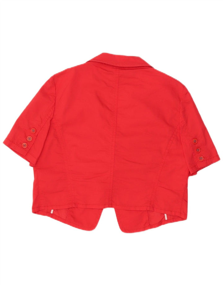 Giacca blazer a maniche corte a 1 bottone corto da donna Marc Aurel IT 42 rosso medio