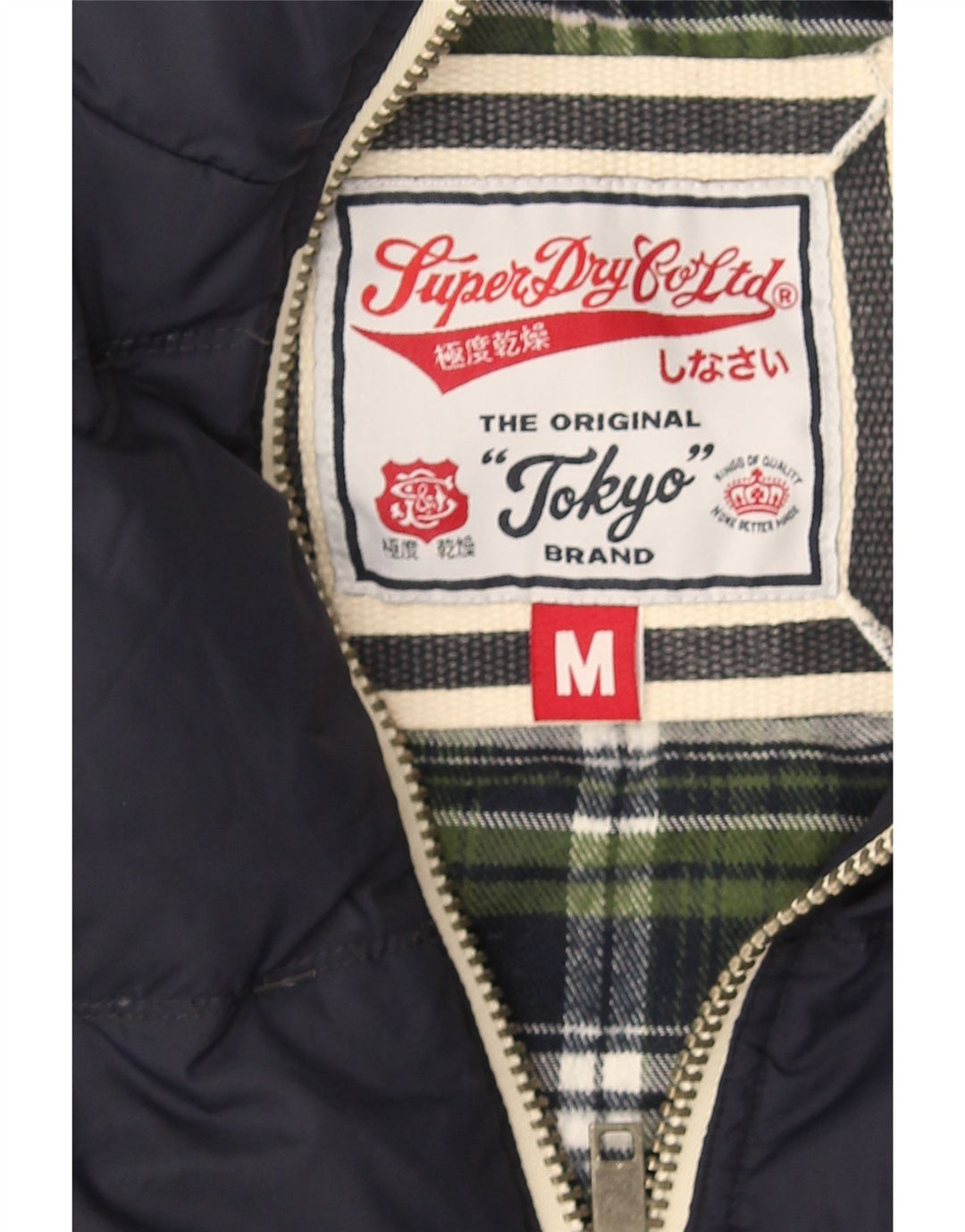 Gilet imbottito da uomo Superdry UK 38 medio in nylon blu navy