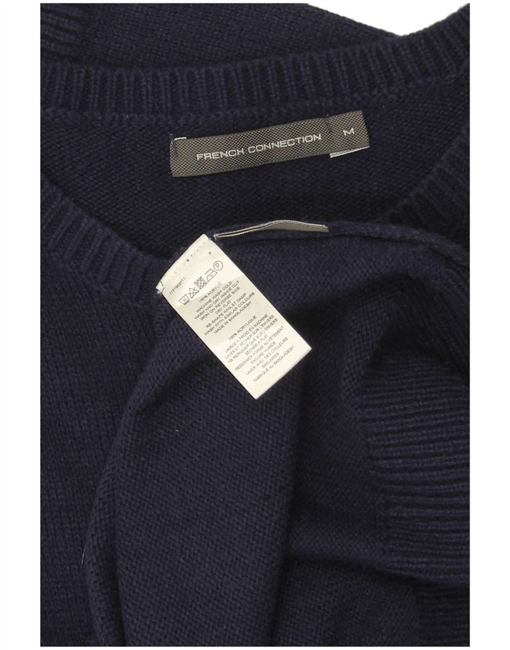 FRENCH CONNECTION Maglione da uomo girocollo maglione medio blu navy Fair Isle