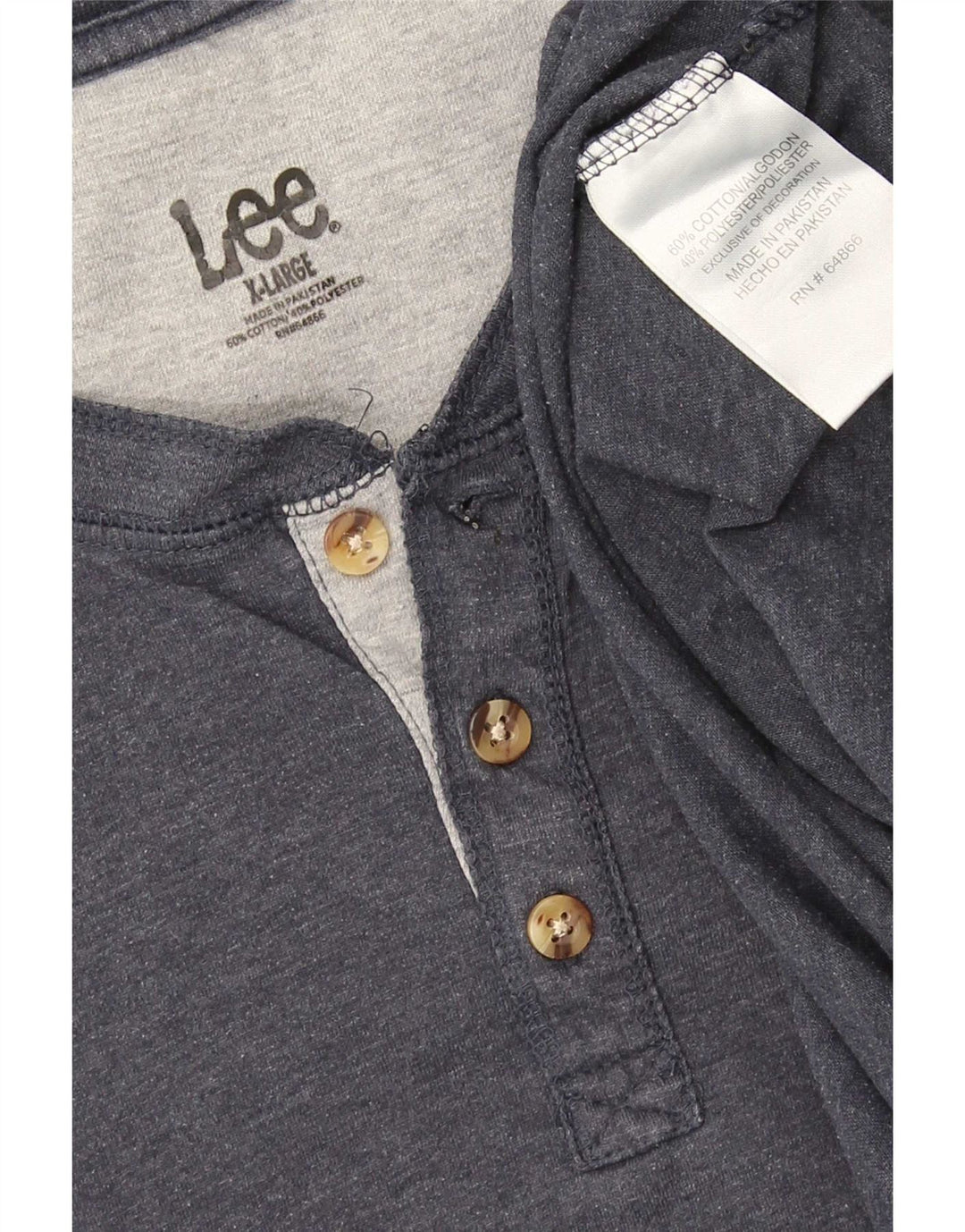 Maglietta da uomo Lee Top XL in cotone grigio