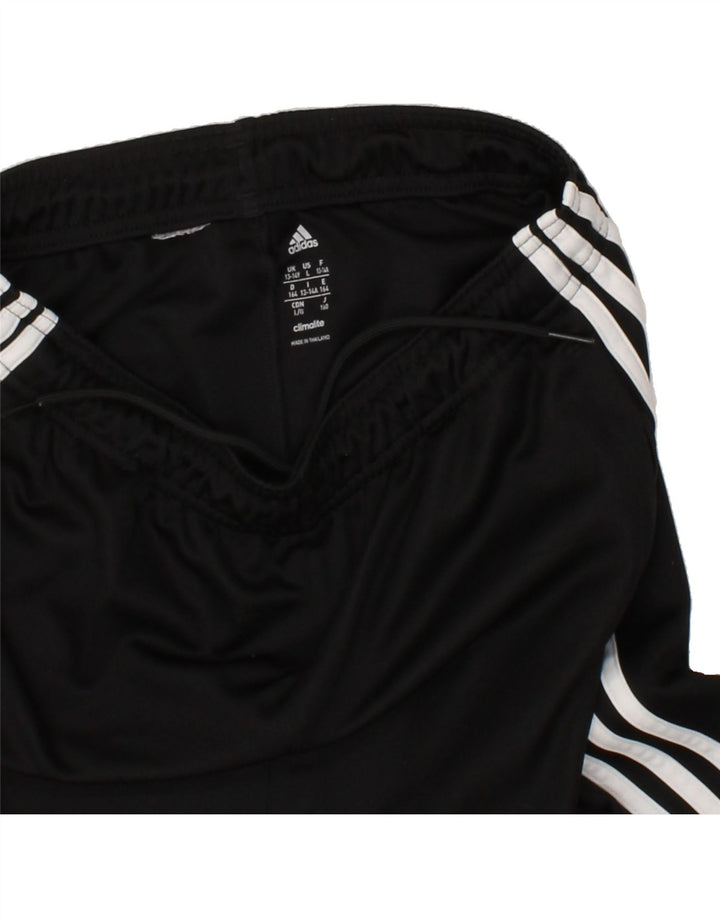 ADIDAS Boys Climalite Tracksuit Trousers 13-14 Years Black Polyester Vintage Adidas and Second-Hand Adidas from Messina Hembry 